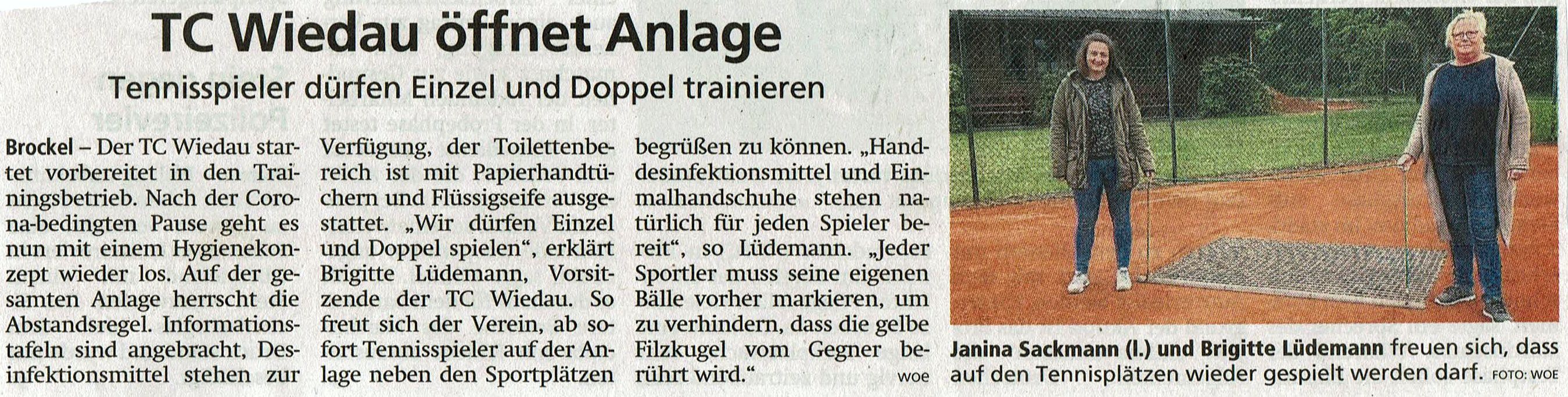 Pressemeldung Tennis ausprobieren beim TCW